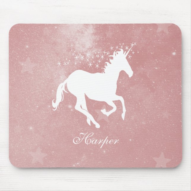 Mousepad Painel de Mouse Personalizado do Unicorn Rosa (Frente)