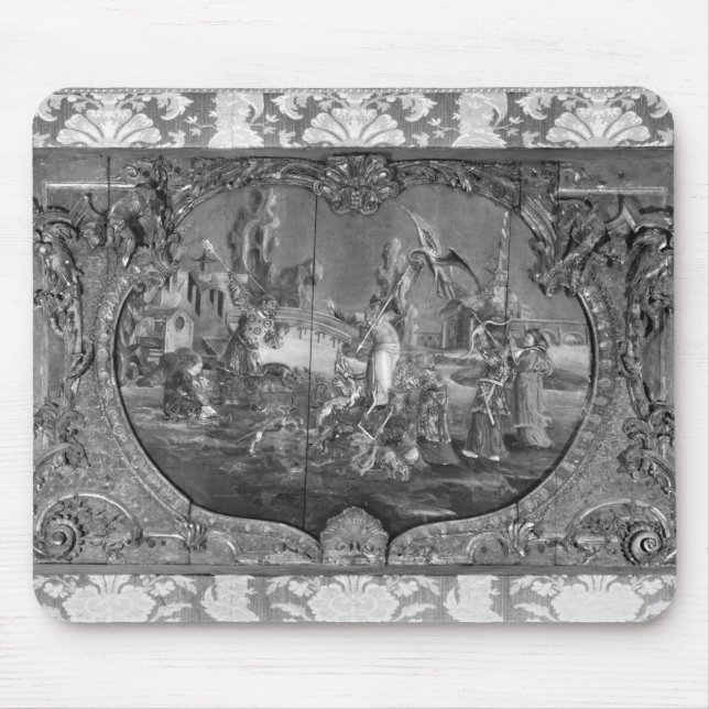 Mousepad Painel de Overdoor com assunto chinês, c.1730 (Frente)