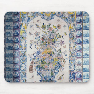 Mousepad Painel do azulejo de Delft do banheiro