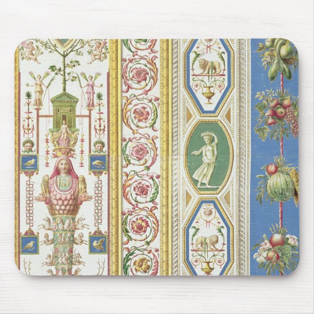 Mousepad Painel do Loggia de Raphael no vaticano, engr (Frente)