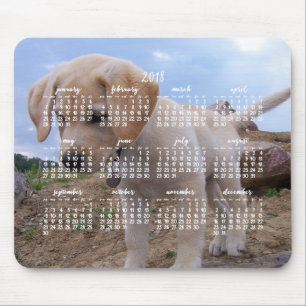 Mousepad Painel Personalizado do Rato 2018 no Calendário do