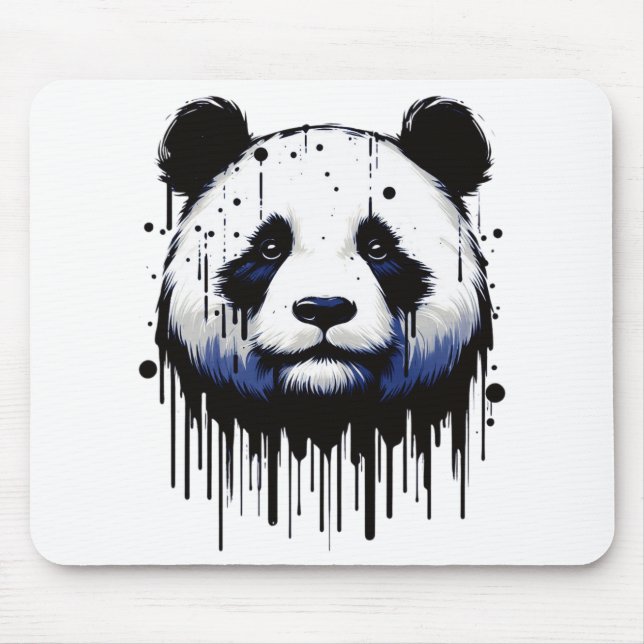 Mousepad Paint Drip Panda (Frente)