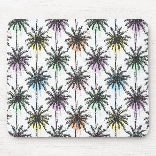 Mousepad Paint Drop Palm Tree Patterno (Frente)