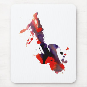 Mousepad Paint Splat Saxofone
