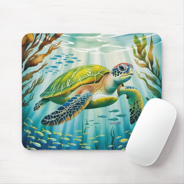 Mousepad Painted Turtle (Com mouse)