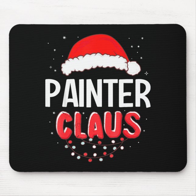 Mousepad Painter Santa Claus Christmas Matching Costume  (Frente)