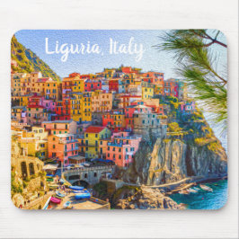 Mousepad Painting Cinque Terre Liguria Itália Riviera