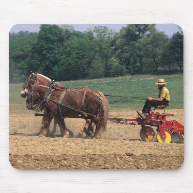 Mousepad País Amish pessoas simples na agricultura com (Frente)