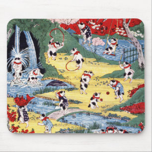 Mousepad País dos Gatos Japoneses, Utagawa Kunitoshi
