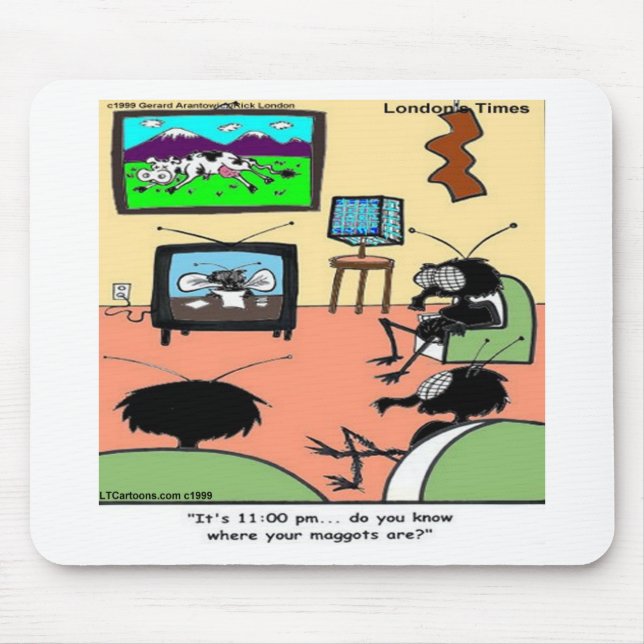 Mousepad Pais Insetos Cartoon Divertido (Frente)