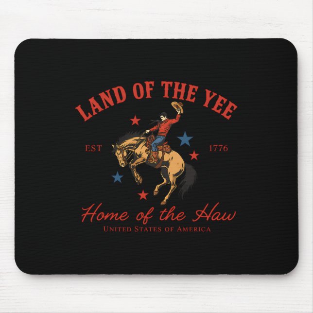 Mousepad País Rodeio Patriótico EUA Ocidental Terra De (Frente)