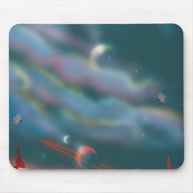 Mousepad paisagem alienígena do mundo (Frente)