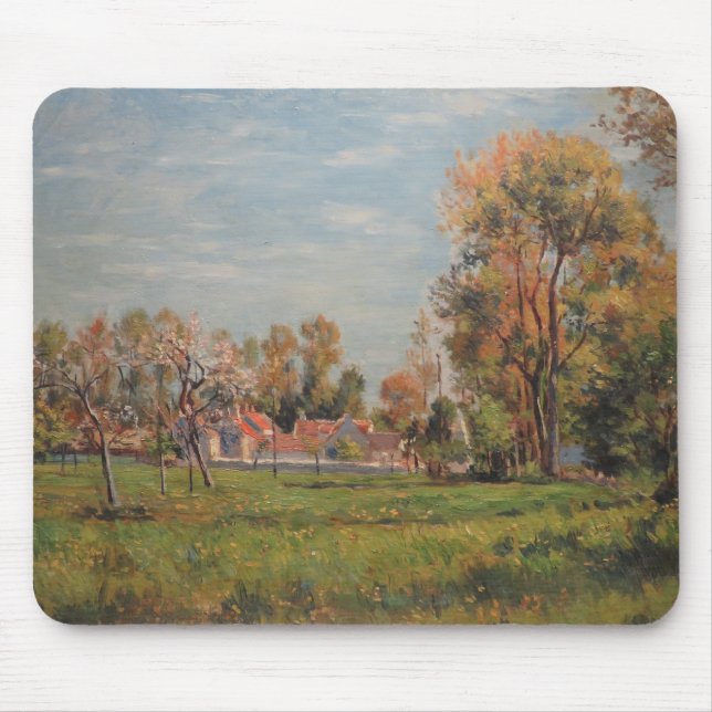 Mousepad Paisagem ao redor de Lagny, França (Paisagem Rural (Frente)