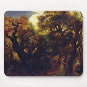 Mousepad Paisagem arborizada com Hagar e o anjo