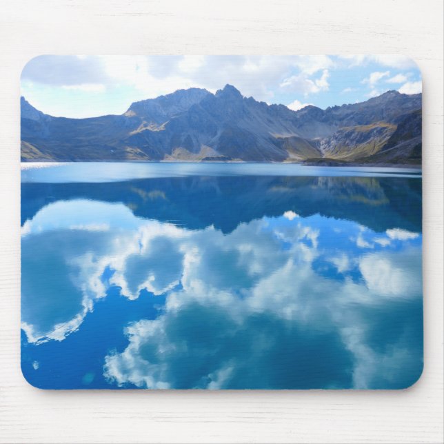 Mousepad Paisagem azul do lago (Frente)