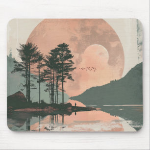 Mousepad Paisagem Boho Abstrato (1)