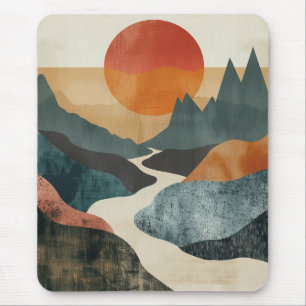 Mousepad Paisagem Boho Abstrato (5)