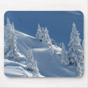 Mousepad Paisagem branca com neve