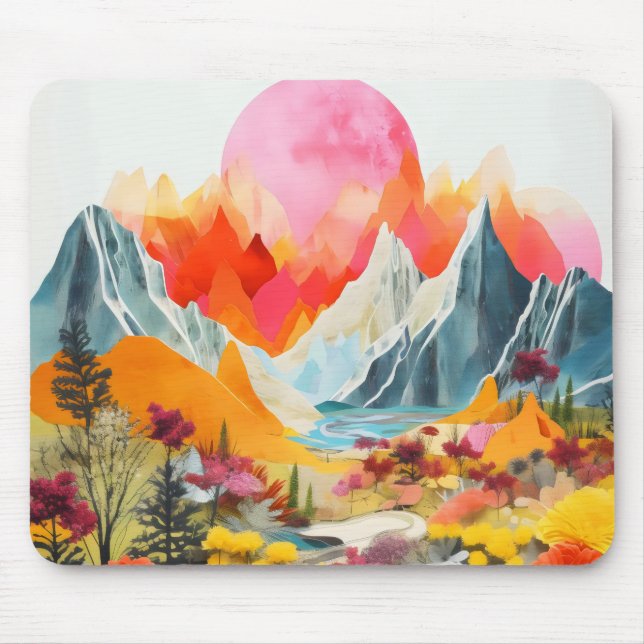 Mousepad Paisagem Colorida (Frente)