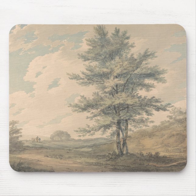 Mousepad Paisagem com árvores e figuras - Joseph Mallord (Frente)