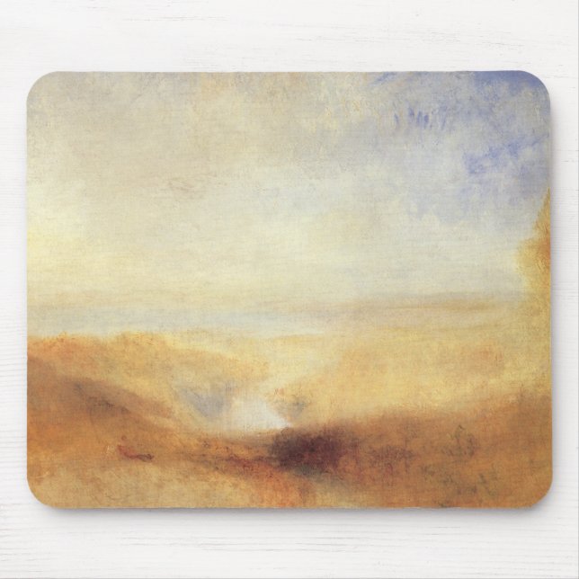 Mousepad Paisagem com Distant River Bay por Joseph Turner (Frente)