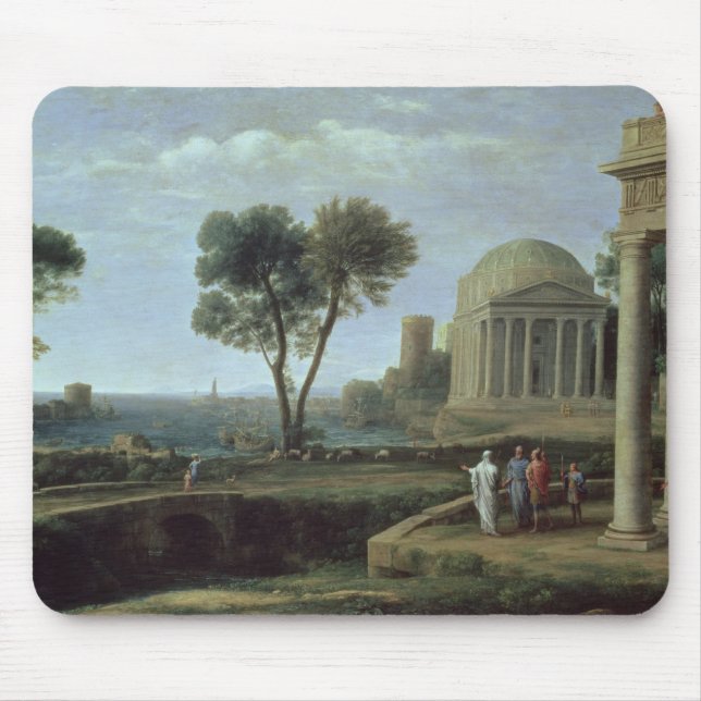Mousepad Paisagem com o Aeneas em Delos, 1672 (Frente)