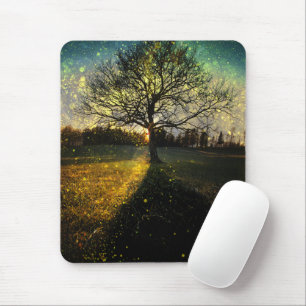 Mousepad Paisagem com sonhos de vagalumes mágicos