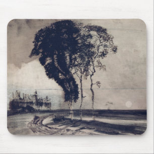 Mousepad Paisagem com três árvores, 1850