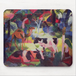 Mousepad Paisagem com vacas e um camelo