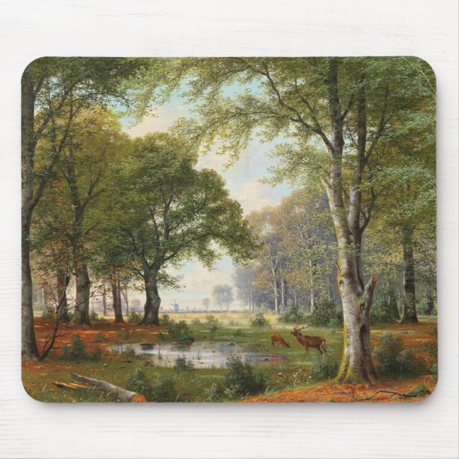 Mousepad Paisagem da Floresta da Noite (Frente)