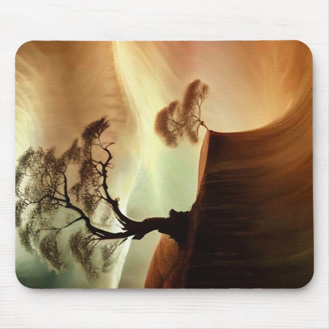 Mousepad Paisagem das árvores do deserto (Frente)