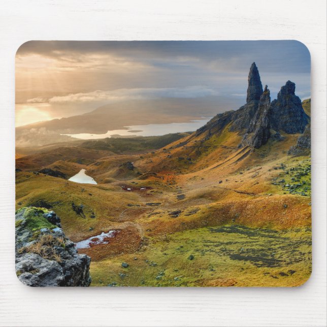 Mousepad Paisagem das Colinas Cênicas da Escócia (Frente)