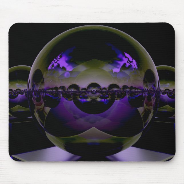 Mousepad Paisagem de Alienígena Surreal - Luz Roxa Estranha (Frente)