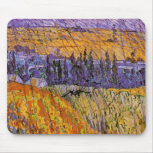 Mousepad Paisagem de Auvers em Chuva por Vincent van Gogh