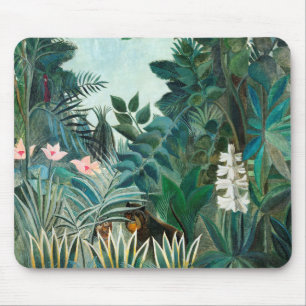Mousepad Paisagem de Henri Rousseau com Ga Botânica Macaco