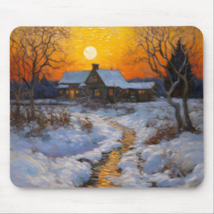 Mousepad Paisagem de Inverno de House Sunset