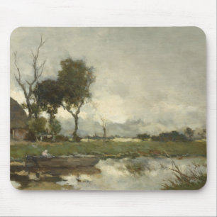 Mousepad Paisagem de outono (Arte Neerlandesa Vintage) (Pa