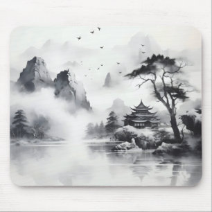 Mousepad Paisagem de Pintura Tradicional