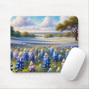 Mousepad Paisagem de Prado de Bluebonnet do Texas