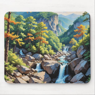 Mousepad Paisagem de Serene Mountain