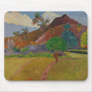 Mousepad Paisagem de Tahitian, 1891 (óleo em canvas)
