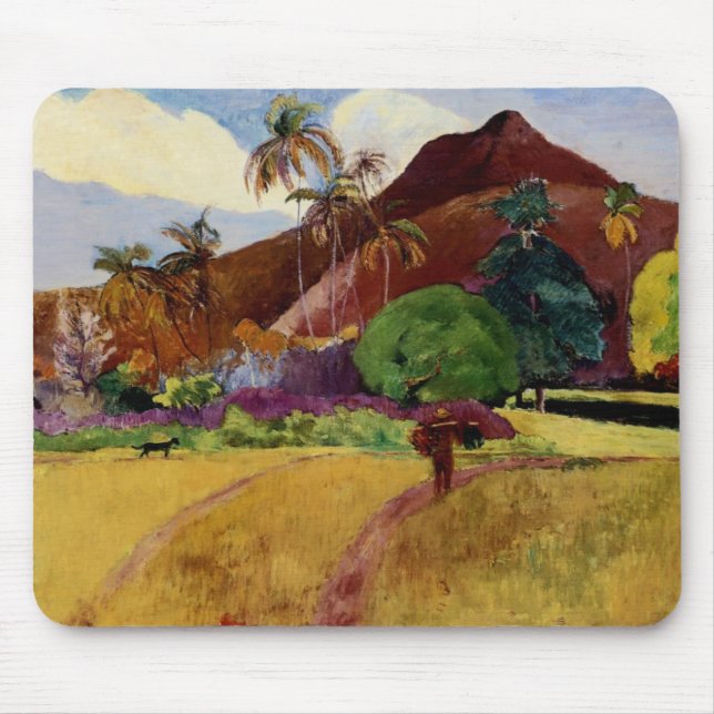 Mousepad Paisagem de Tahitian por Paul Gaugin (Frente)