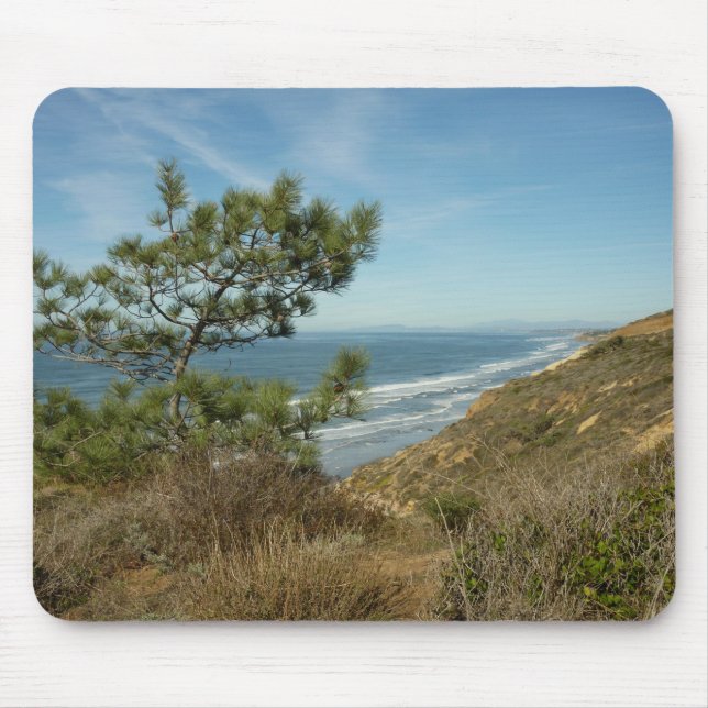 Mousepad Paisagem de Torrey Pine e Costa da Califórnia (Frente)