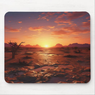 Mousepad Paisagem Desértica do Pôr do Sol