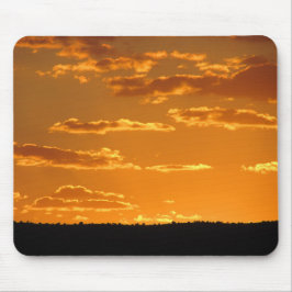 Mousepad Paisagem do Céu da Noite Laranja Brilhante