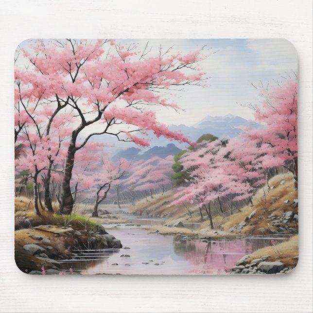 Mousepad Paisagem do Rio primavera (Frente)