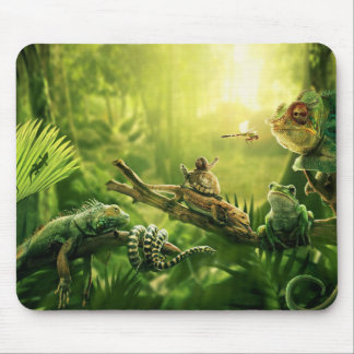 Mousepad Paisagem dos répteis da selva dos sapos dos