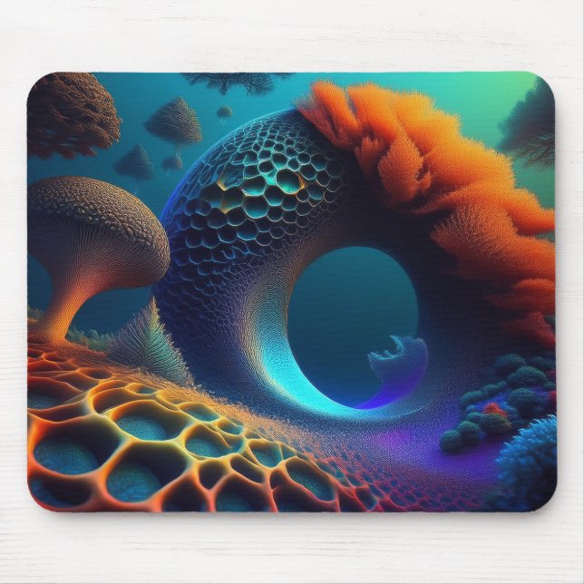 Mousepad Paisagem Fractal Subaquática (Frente)