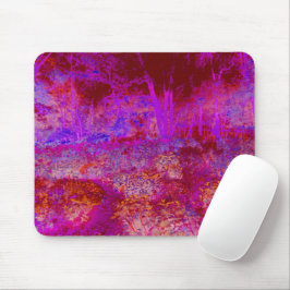 Mousepad Paisagem Impressionista Vermelha e Magenta Trippy