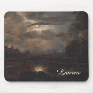Mousepad Paisagem lunática com Ponte por van der Neer: